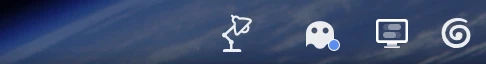 Desklamp's lamp icon in the macOS menu bar